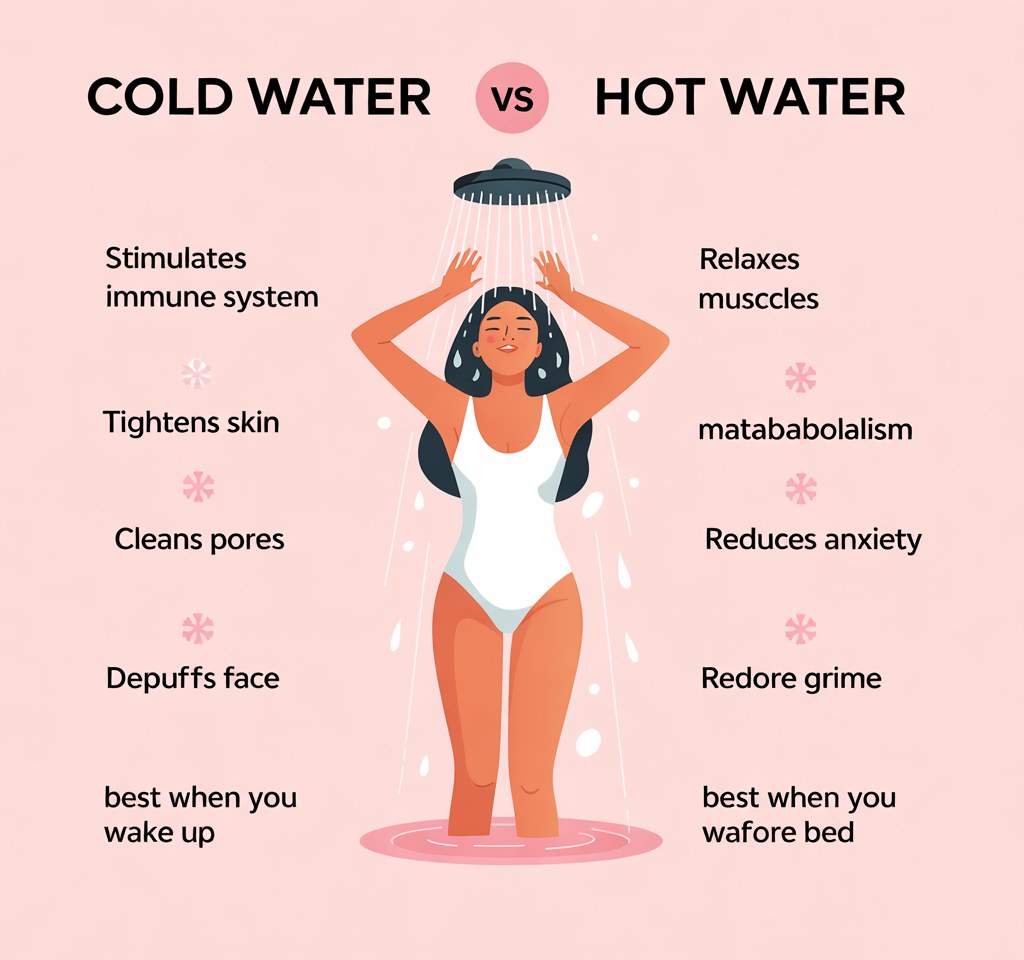 Cold Water vs Hot Water Showers: Complete Skincare & Health Benefits Guide