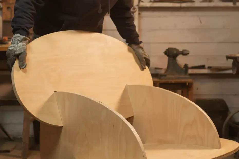 Oval Rocker Plywood Chair | Easy Beginner Woodworking Project | DIY Rocking Chair Plans