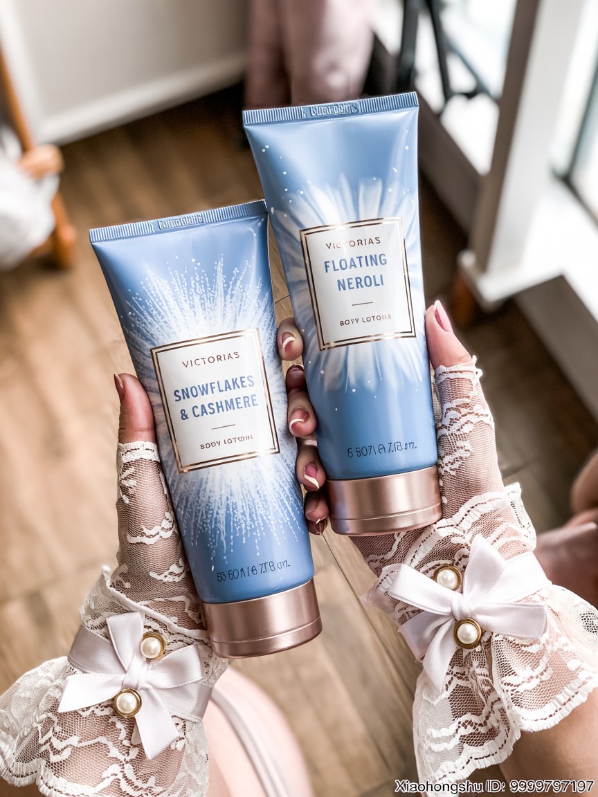 Luxury Body Lotion for Women: Snowflakes & Cashmere Floating Neroli