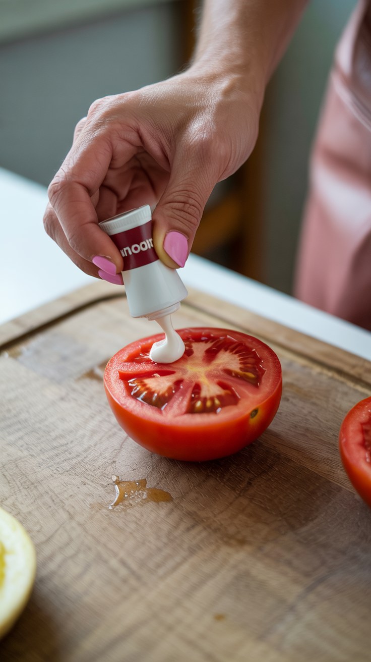 Natural Tomato Toothpaste Face Mask for Acne and Skin Imperfections