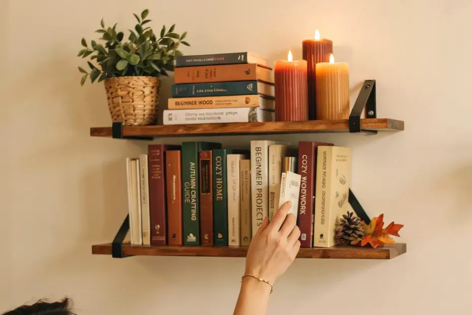 DIY Hanging Bookshelf | Beginner Woodworking Project | Simple Elastic Fabric Shelf