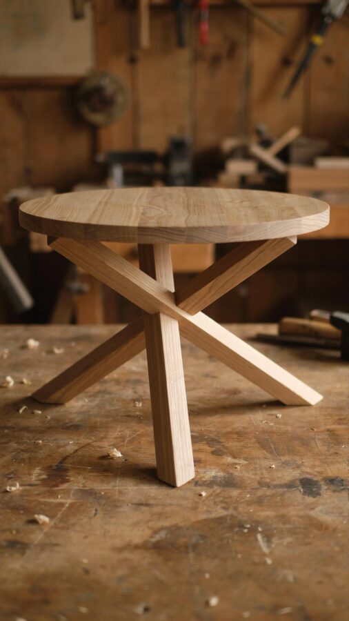 Simple Wooden Table Legs from Three Sticks | Easy DIY Woodworking Project