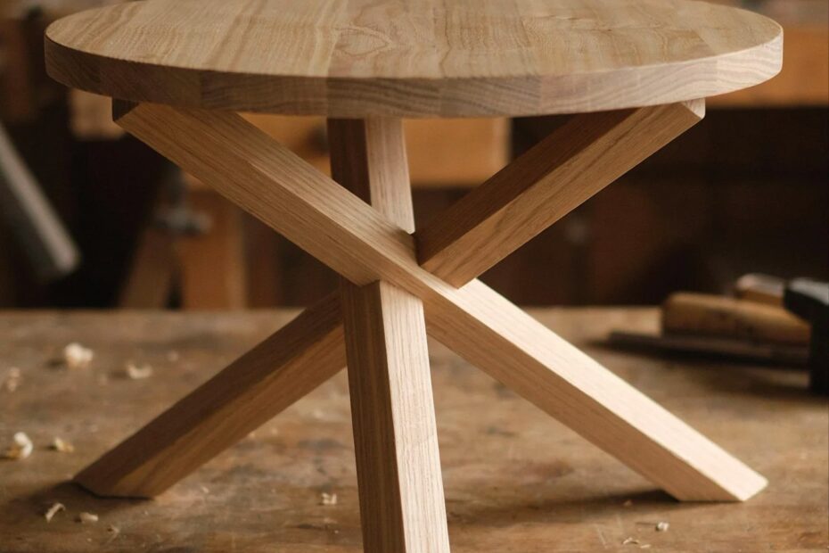 Simple Wooden Table Legs from Three Sticks | Easy DIY Woodworking Project