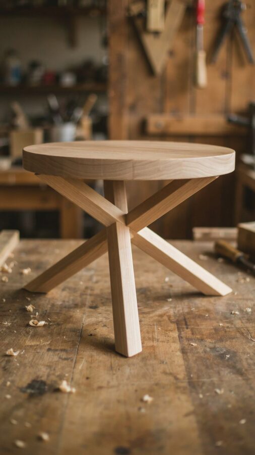 Simple Wooden Table Legs | Minimalist DIY Project | 3 Stick Design for Beginners