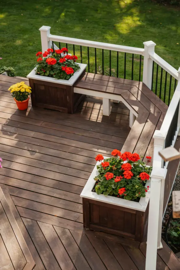 Deck Bench with Planters | Build Your Own Outdoor Seating | Woodworking DIY Project