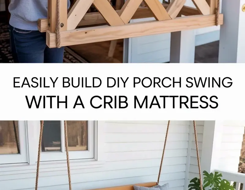 DIY Porch Swing with Crib Mattress - Easy X-Frame Build