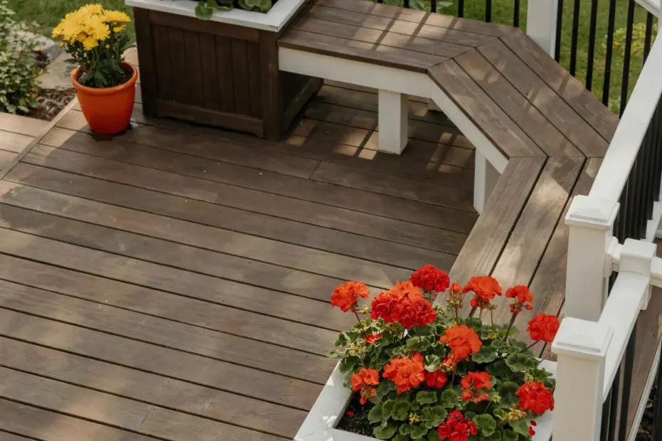 Deck Building Transformation: Built-In Bench, Planters & Rail (Before & After)