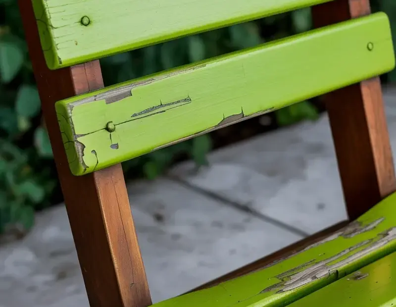 Peeling Paint Chair Upcycle for Spring | Weathered Wood Garden Seat